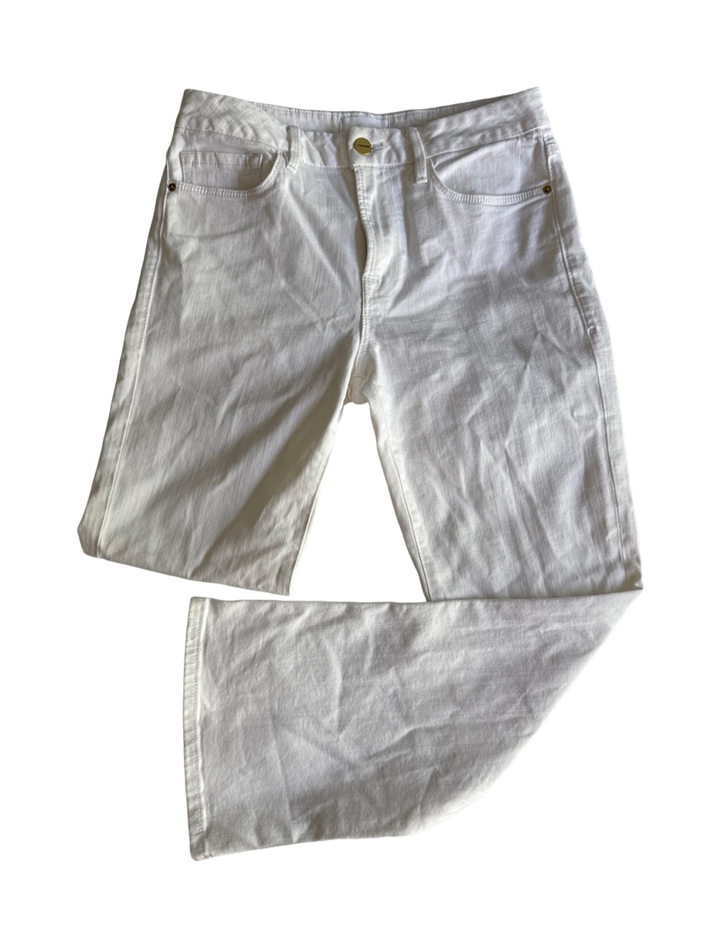 FRAME White Jeans, Le Crop Mini Boot Cut, Mid-Rise, Women’s Size 27, Cotton
